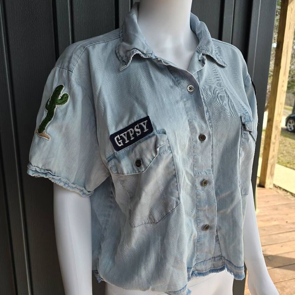 Vintage Havana Button Down Top - Sz. L